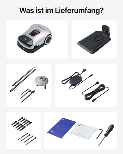 ANTHBOT Genie 600 Mähroboter ohne Begrenzungskabel, Empf. 650 m², Max. 850 m², Rasenmäher Roboter mit RTK+4-Kamera Vision, Präzise Navigation