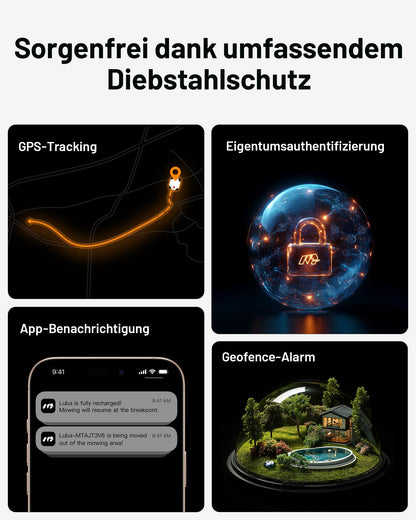 MAMMOTION LUBA 2 AWD 5000X Mähroboter ohne Begrenzungskabel, NetRTK+Vision, Keine RTK-Antenne erforderlich, Auto-Kartierung, Empf. 5000m²