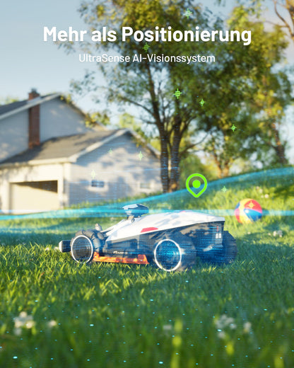 MAMMOTION LUBA 2 AWD 3000X Mähroboter ohne Begrenzungskabel, NetRTK+Vision, Keine RTK-Antenne erforderlich, Auto-Kartierung, Empf. 3000m²