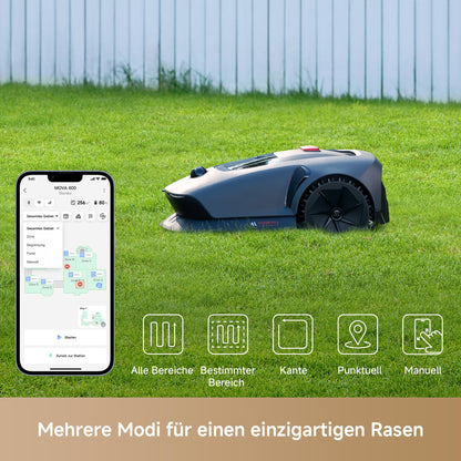 MOVA 600 Kit+Garage Combo, Rasenmäher Roboter mit 81x Ersatzmesser,3D-LiDAR Mähroboter ohne Begrenzungskabel, Genaue Kartierung 800 m²