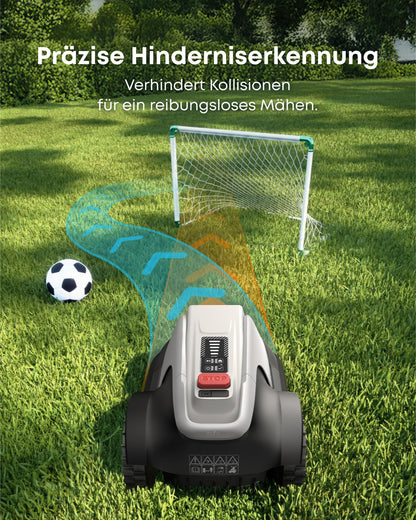 eufy E15 Mähroboter ohne Begrenzungskabel, Keine Signalausfälle, Kein RTK, TrueVision Technologie, Smart-Navigation, Garten bis 800m²