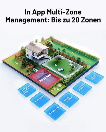 MAMMOTION YUKA 2000 Mähroboter ohne Begrenzungskabel, Max. 2400m², NetRTK+Vision, Keine RTK-Antenne, Auto-Kartierung,2000m²