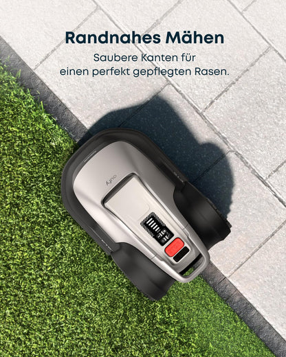 eufy E15 Mähroboter ohne Begrenzungskabel, Keine Signalausfälle, Kein RTK, TrueVision Technologie, Smart-Navigation, Garten bis 800m²