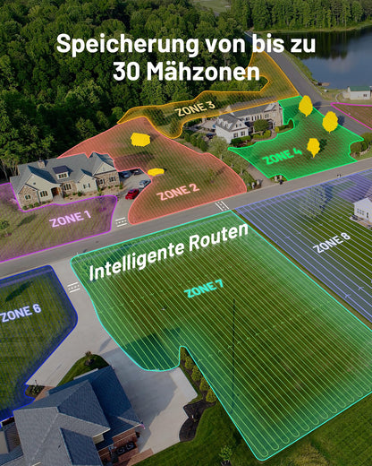 MAMMOTION LUBA 2 AWD 3000X Mähroboter ohne Begrenzungskabel, NetRTK+Vision, Keine RTK-Antenne erforderlich, Auto-Kartierung, Empf. 3000m²