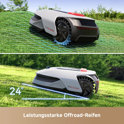 dreame Mähroboter A1 Pro und Garage, Drahtloser Umfang Mähroboter, 2000m², App Steuerung