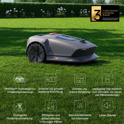 MOVA 600 Kit+Garage Combo, Rasenmäher Roboter mit 81x Ersatzmesser,3D-LiDAR Mähroboter ohne Begrenzungskabel, Genaue Kartierung 800 m²